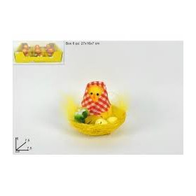 NIDI CON PULCINI SET 6 PZ IN SCATOLA