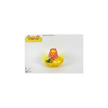 NIDI CON PULCINI SET 6 PZ IN SCATOLA