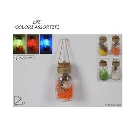 BOTTIGLIA CON LUCE E DECORAZIONI