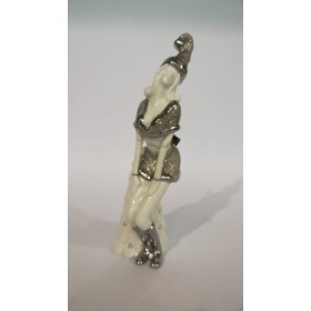 DONNA BABBO NATALE ARGENTO CM. 27