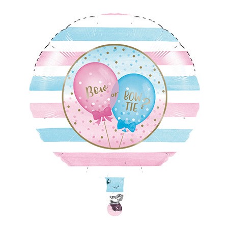 BLN MET 10/1CT 18 GENDER REVEAL BLNS QS