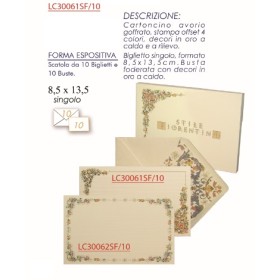 BIGLIETTI E BUSTE STILE FIORENTINO 10/10 C/FODERA