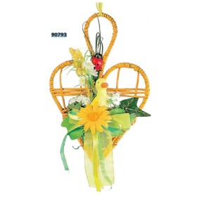 CUORE VIMINI 22CM SOGG. CERAMICA