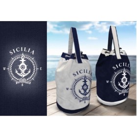 SACCA MARINAIO COTONE SICILIA BIANCO.