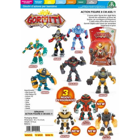 GORMITI ACTION FIGURE 8 CM ASS