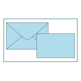 BIGLIETTI E BUSTE F.7 COL. TENUE CELESTE