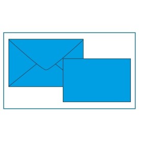 BIGLIETTI E BUSTE F.7 COL. FORTI AZZURRO