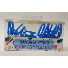 CANDELE BUON COMPLEANNO AZZURRE
