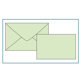 BIGLIETTI E BUSTE F.4 COL. TENUI VERDE MENTA