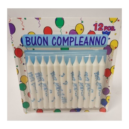CANDELE BUON COMPLEANNO AZZURRE