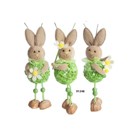 CONIGLIETTO RAFIA 17CM