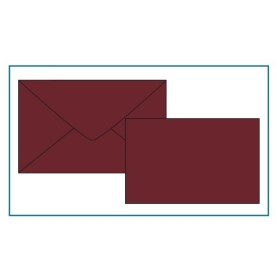 BIGLIETTI E BUSTE F.7 PRESTIGE ROSSO BORDEAUX