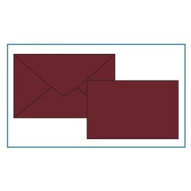 BIGLIETTI E BUSTE F.9  COL. PRESTIGE ROSSO BORDEAUX