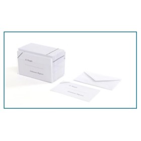 BIGLIETTI E BUSTE F.9 LUTTO BIANCA C/TESTO