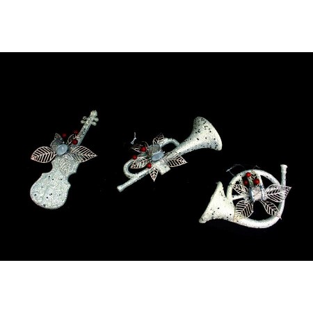 APPENDINI GLITTER BIANCO CON BACCHE 3ASS