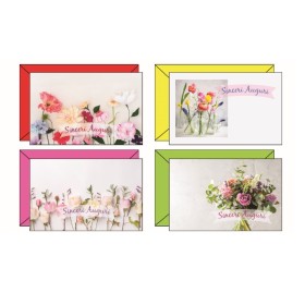 BIGLIETTI E BUSTE FT.9 SINCERI AUGURI FLOREALI