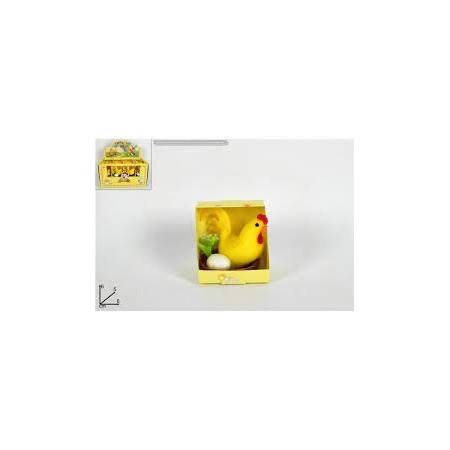 GALLINA C/UOVO SU NIDO IN DISPLAY