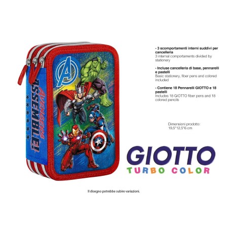 CORREDI ZIP AVENGERS GIOTTO TURBOCOLOR
