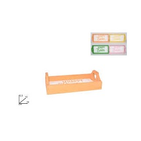 VASSOIO LEGNO HAPPY EASTER 19*10