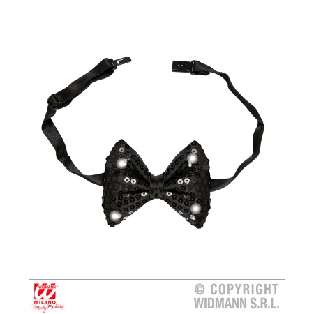 FARFALLINO PAILLETTES NERO CON LED