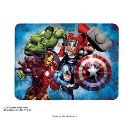 TOVAGLIETTA IN TESSUTO 40X30 AVENGERS