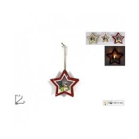 STELLA LEGNO APPENDINO C/LUCE CM.12
