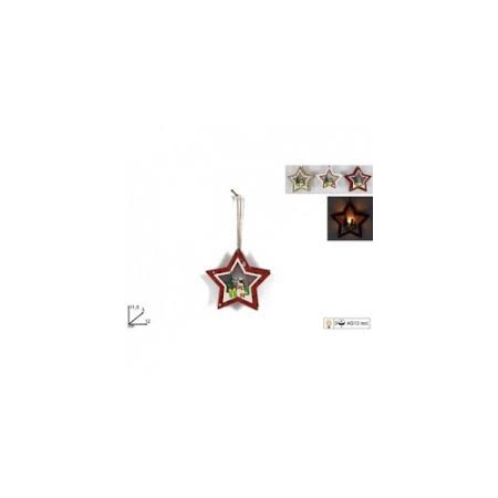 STELLA LEGNO APPENDINO C/LUCE CM.12
