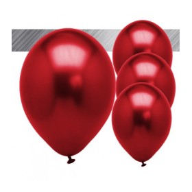 PALLONCINI 100PZ ROSSO METAL 9 POLLICI.