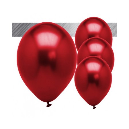 PALLONCINI 100PZ ROSSO METAL 9 POLLICI.