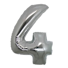 PALLONCINI ARGENTO NUMERO 4 18CM.