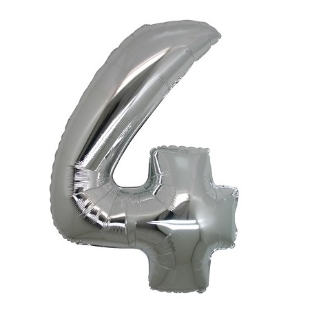 PALLONCINI ARGENTO NUMERO 4 18CM.