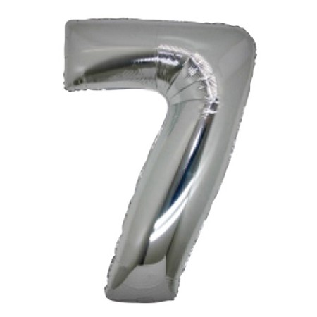 PALLONCINI ARGENTO NUMERO 7 18CM