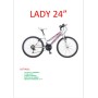 BICICLETTA 24 LADY  BIANCA/ROSA-NERA/ROSA