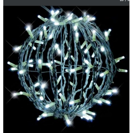 SFERA METAL 30CM 100 BIANCO