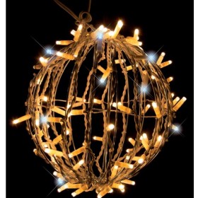 SFERA METAL 50CM LED LUCE CALDA