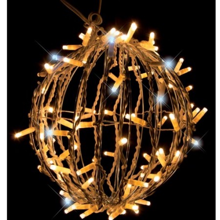 SFERA METAL 50CM LED LUCE CALDA