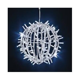 SFERA METAL 50CM 150 LED BIANCO