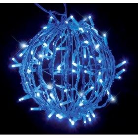 SFERA METAL 50CM 150 LED BLU