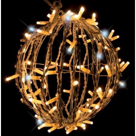 SFERA METAL 80CM 240 LED L/CALDA