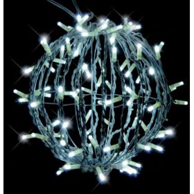 SFERA METAL 80 CM 240 LED BIANCA