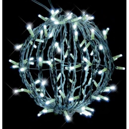 SFERA METAL 80 CM 240 LED BIANCA