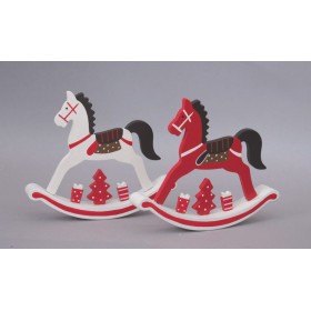 CAVALLO A DONDOLO LEGNO ROSS