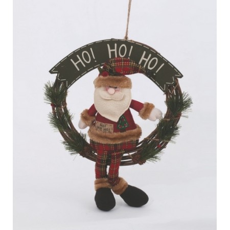 CORONA LEGNO C/BABBO SEDUTO.