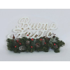 BUONE FESTE GLITTER BIANCO C.