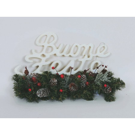 BUONE FESTE GLITTER BIANCO C.