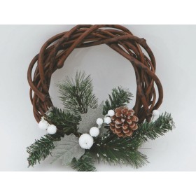 CORONA LEGNO INTRECCIATA CM.