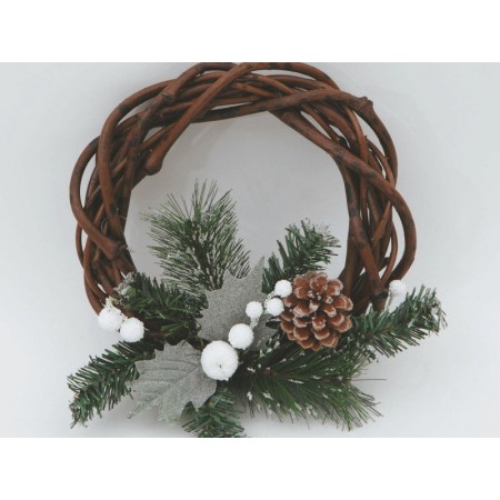 CORONA LEGNO INTRECCIATA CM.