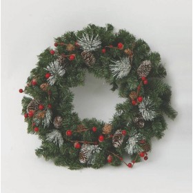 CORONA DIAM.CM.40 VERDE DEC.