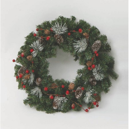 CORONA DIAM.CM.40 VERDE DEC.