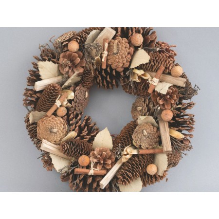 CORONA LEGNO PIGNE CM.36 C/F